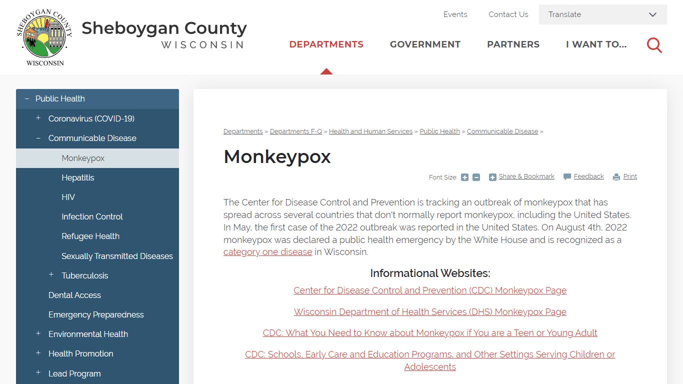 Monkeypox | Sheboygan County